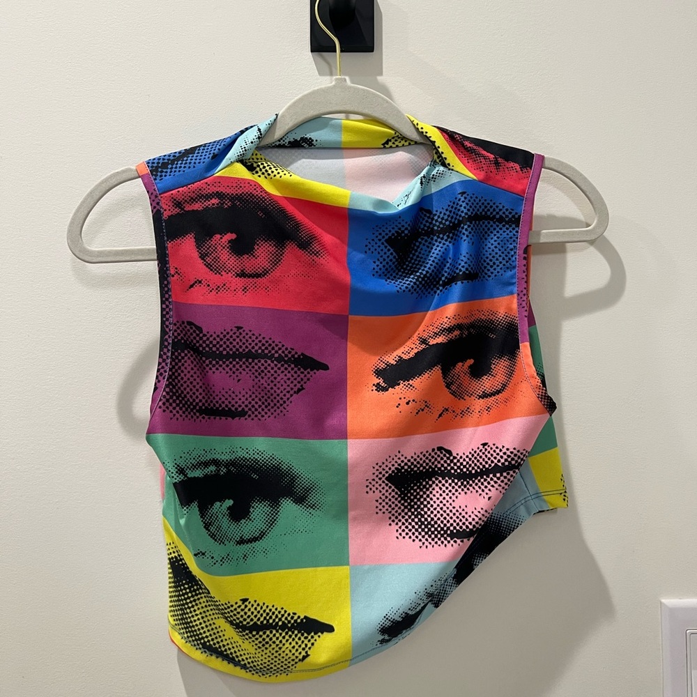 Urban Outfitters Eyes and Lips Graphic Tank
